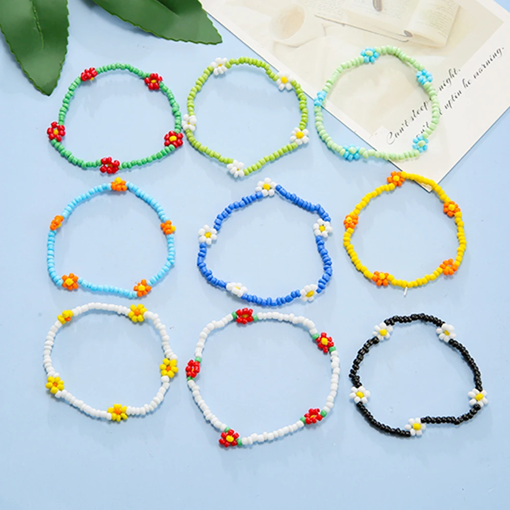 Flowers Rice Beads Bracelets Cute Fashion Popular Elastic Handmade Party Gift Charm Summer women Jewelry, As shown
Flowers Rice Beads Bracelets Cute Fashion Popular Elastic Handmade Party Gift Charm Summer women Jewelry, As shown