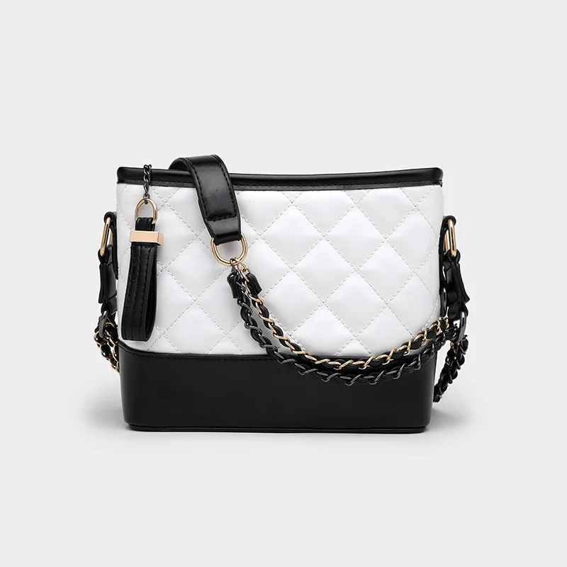 Female Bag Color Matching Rhombus Shoulder Messenger Fashion All-match Bucket Bag
Female Bag Color Matching Rhombus Shoulder Messenger Fashion All-match Bucket Bag