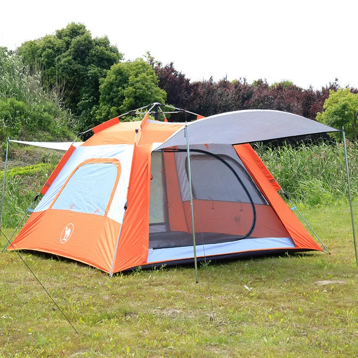 Automatic Large Size Strong Anti Rain Sunscreen Coated Silver Cloth Solid Folding Joint Large Space Camping Tents New Upgrades, As picture
Automatic Large Size Strong Anti Rain Sunscreen Coated Silver Cloth Solid Folding Joint Large Space Camping Tents New Upgrades, As picture
