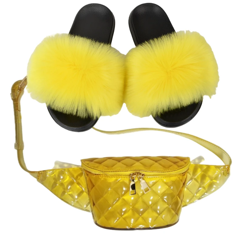 2021 sandals and bag set purses handbags and high quality pu handbag match fox fur slides purse set, Picture
2021 sandals and bag set purses handbags and high quality pu handbag match fox fur slides purse set, Picture