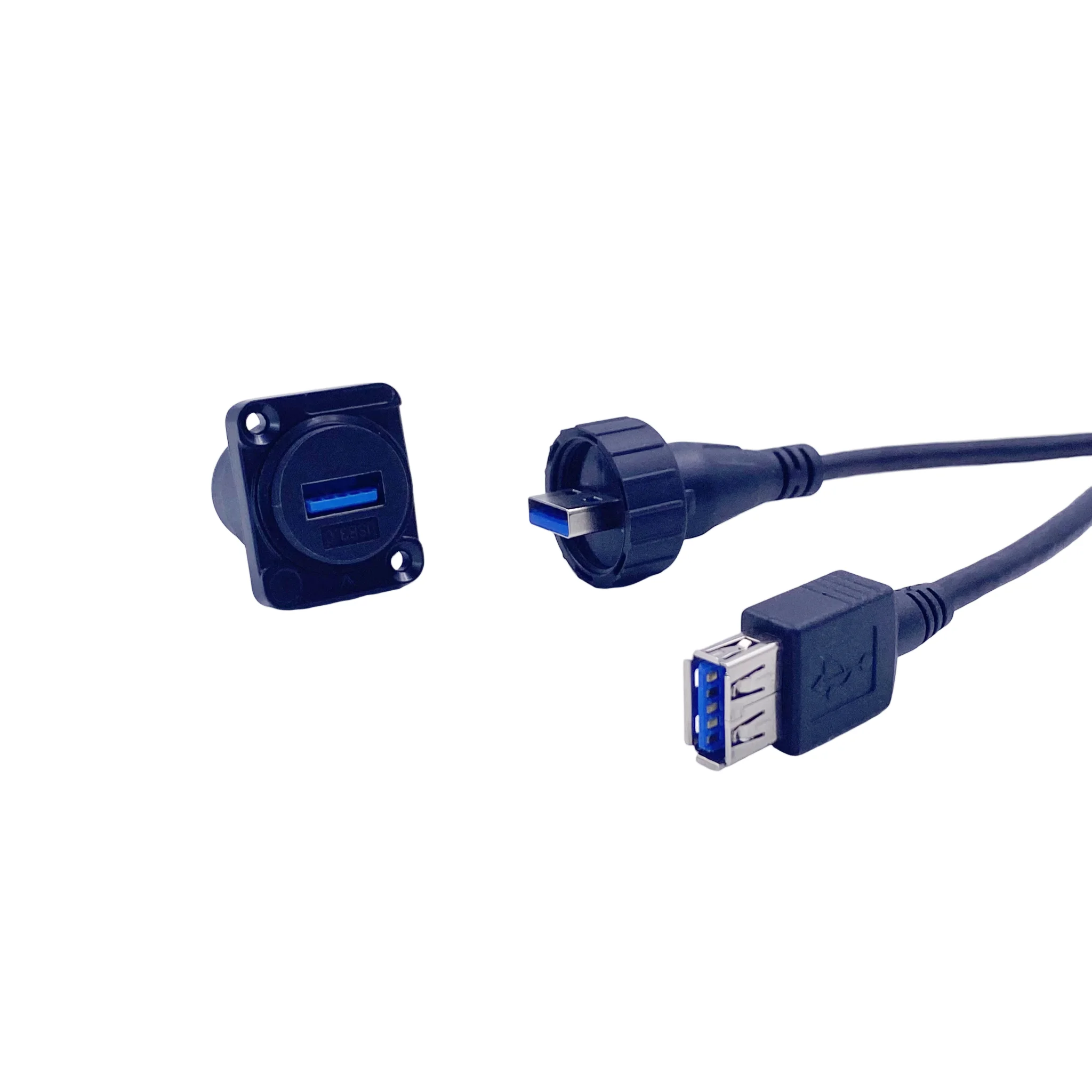 FCONNR USB 3.0 Waterproof Panel Mount Socket with Male to Female USB Extension Cable
FCONNR USB 3.0 Waterproof Panel Mount Socket with Male to Female USB Extension Cable