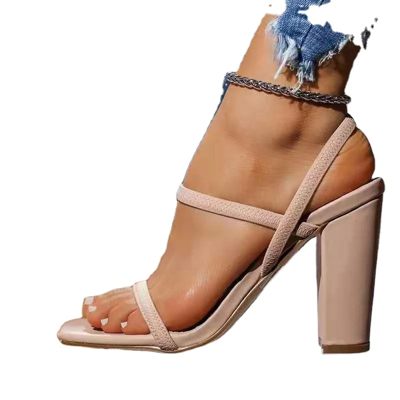Summer 2021 new thick heeled women's sandals, European and American style large high heeled shoes, Picture
Summer 2021 new thick heeled women's sandals, European and American style large high heeled shoes, Picture