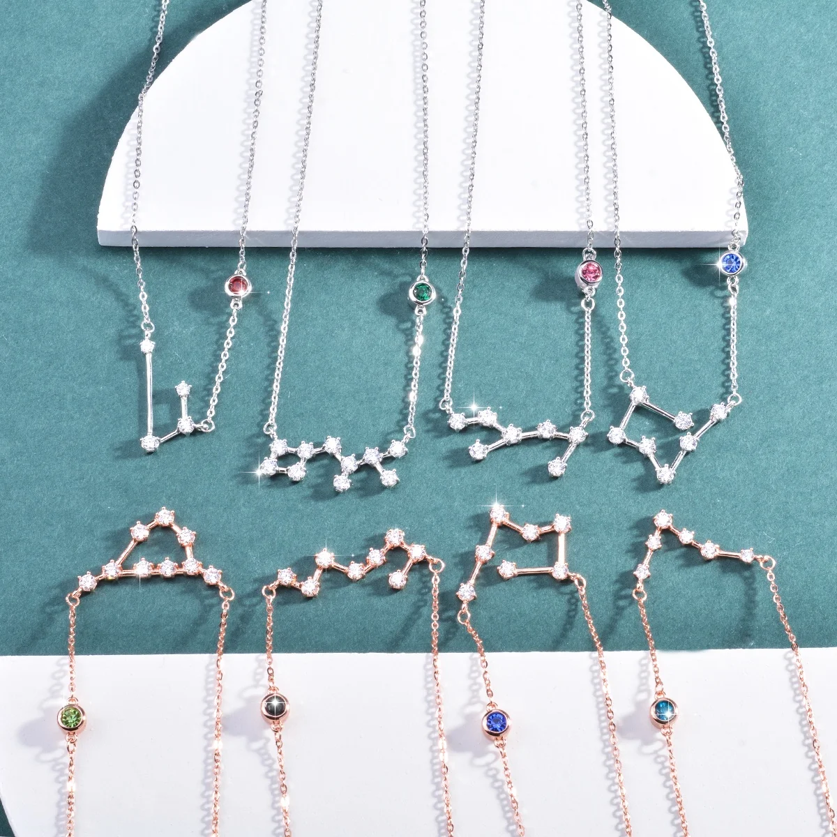 Merryshine Fashion Jewelry 925 Sterling Silver 12 Horoscope Star Sign Zodiac Clavicle Chain Necklace, Rose gold
Merryshine Fashion Jewelry 925 Sterling Silver 12 Horoscope Star Sign Zodiac Clavicle Chain Necklace, Rose gold