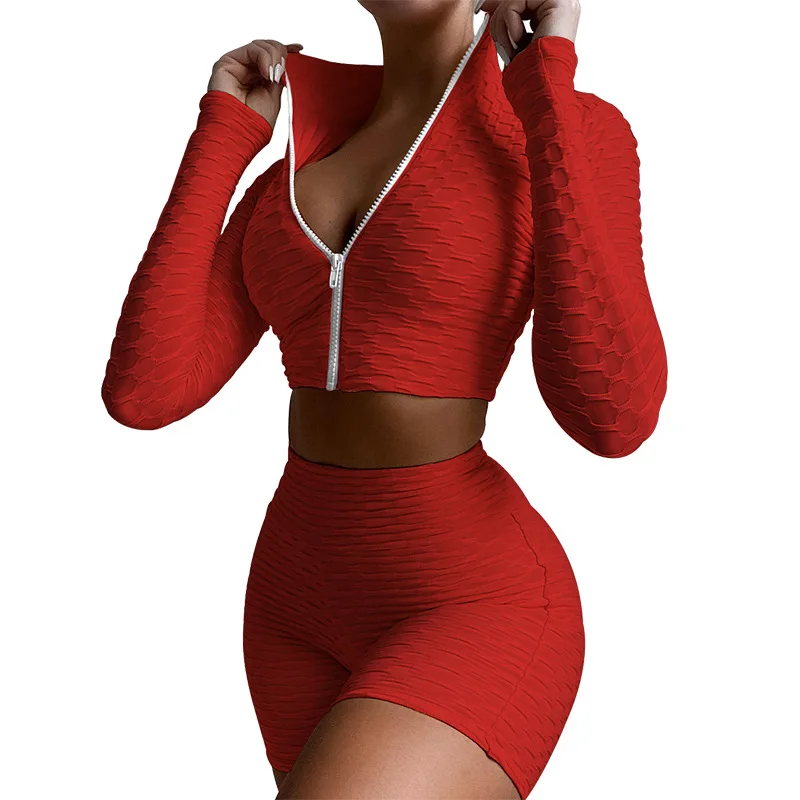 Hot Women Yoga Fitness Suit Hygroscopic Yoga Running Long Sleeve Honeycomb and short Fitness set for women casual sport clothes, Shown
Hot Women Yoga Fitness Suit Hygroscopic Yoga Running Long Sleeve Honeycomb and short Fitness set for women casual sport clothes, Shown