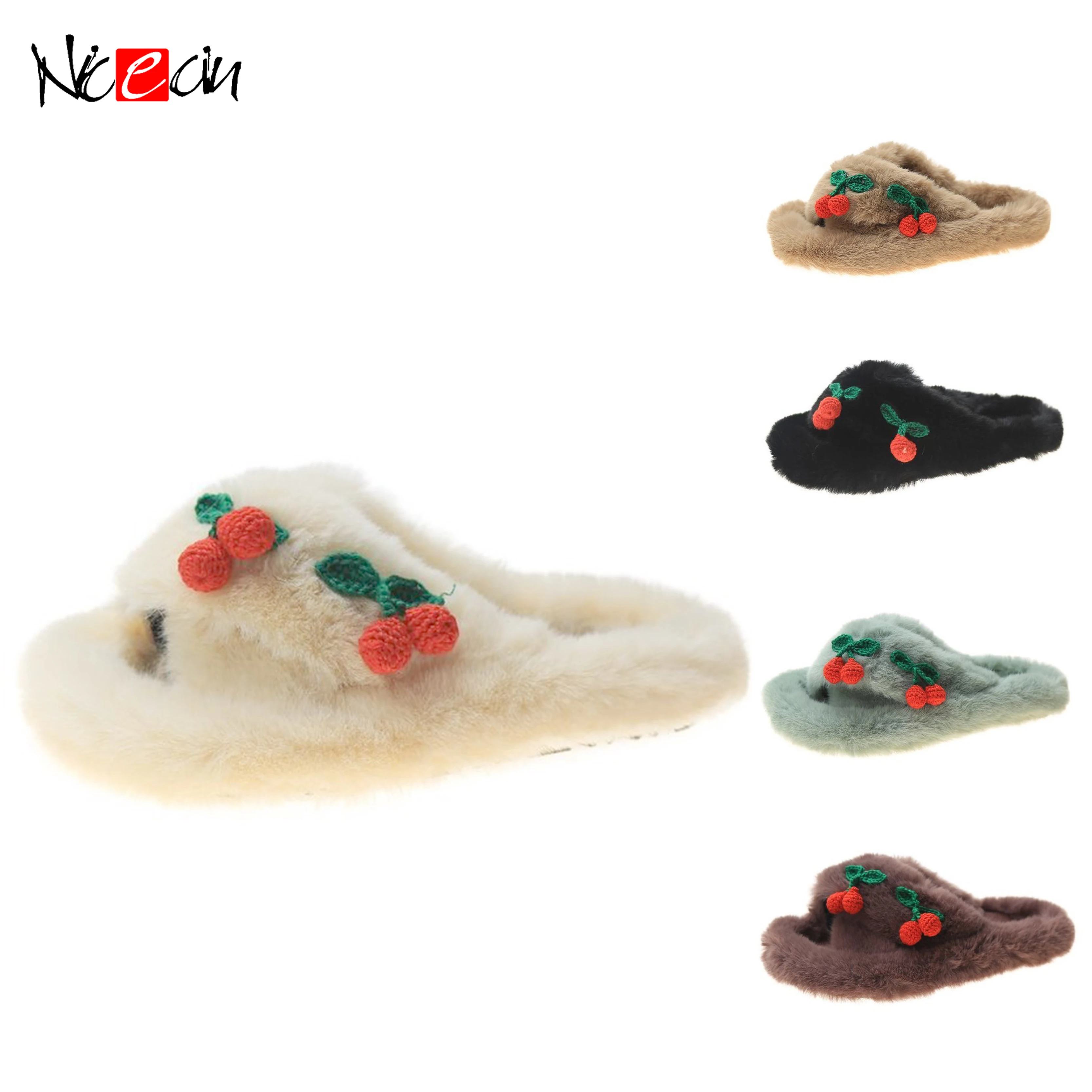 New Design Hot Selling Open Toe Soft Warm Winter Slipper Sweet Cherry Fluffy Fur Indoor Home Winter Boots For Women 
New Design Hot Selling Open Toe Soft Warm Winter Slipper Sweet Cherry Fluffy Fur Indoor Home Winter Boots For Women