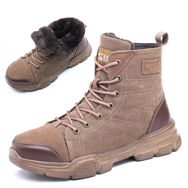 New Military Boots Outdoor Work Steel Toe Shoes Plus Velvet Winter shoes Puncture-Proof Boots Men Safety Shoes, Black khaki
New Military Boots Outdoor Work Steel Toe Shoes Plus Velvet Winter shoes Puncture-Proof Boots Men Safety Shoes, Black khaki