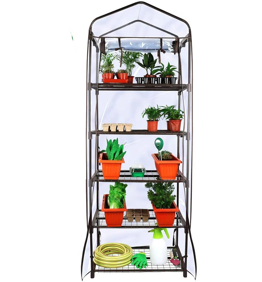 5 tier brown frame smart mini garden vegetable covers greenhouses for sale, Picture shows
5 tier brown frame smart mini garden vegetable covers greenhouses for sale, Picture shows