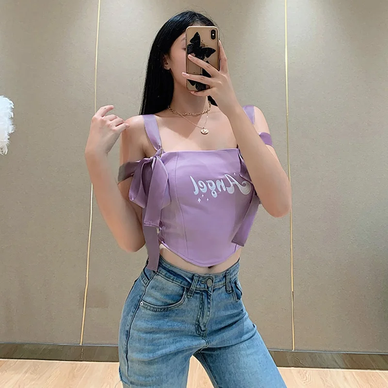 summer hot sale tank top women sleeveless tie up crop top angel square collar purple sexy casual ladies top
summer hot sale tank top women sleeveless tie up crop top angel square collar purple sexy casual ladies top