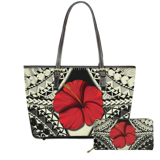 2Pcs Luxury Customized Ladies Purses Sets Retro Yellow Polynesian Tribal Flower Print Women Handbag Large Purses And Handbags, Customized color
2Pcs Luxury Customized Ladies Purses Sets Retro Yellow Polynesian Tribal Flower Print Women Handbag Large Purses And Handbags, Customized color