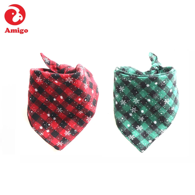 Amigo wholesale custom logo printed fashion plaid triangle bandage double layer pet scarf christmas dog bandana, Colorful
Amigo wholesale custom logo printed fashion plaid triangle bandage double layer pet scarf christmas dog bandana, Colorful