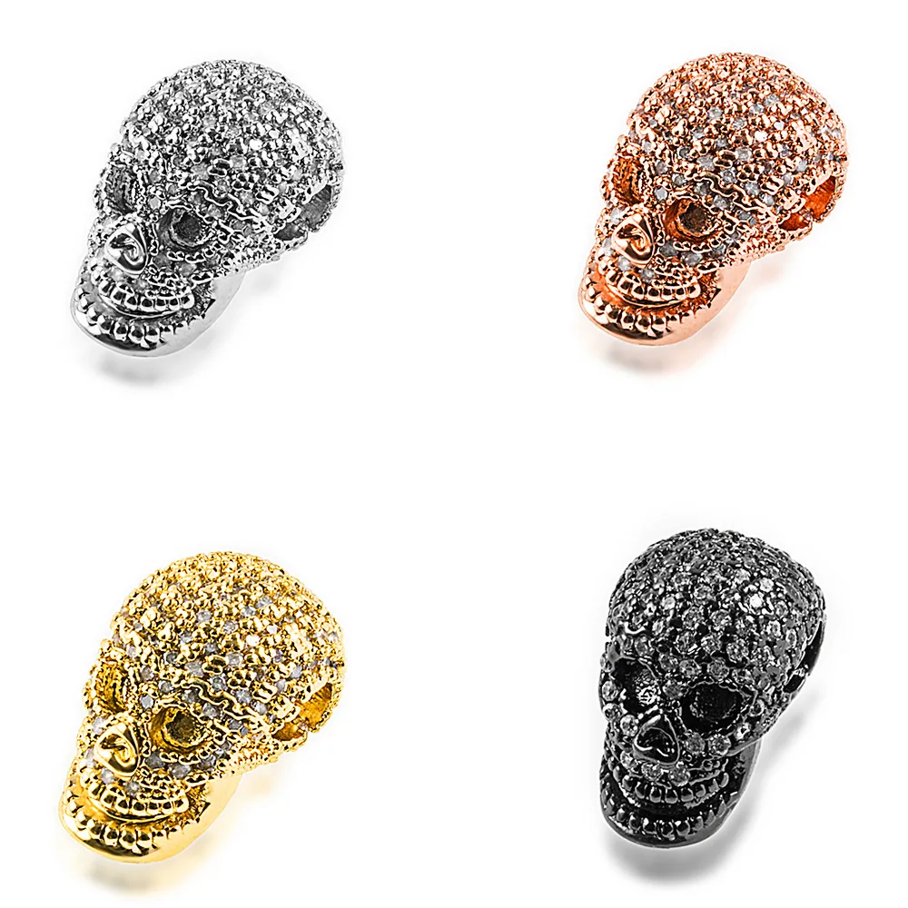 Mix Color CZ Pave Charms Skull Head Beads Connectors for Men Bracelet DIY Jewelry Making
Mix Color CZ Pave Charms Skull Head Beads Connectors for Men Bracelet DIY Jewelry Making