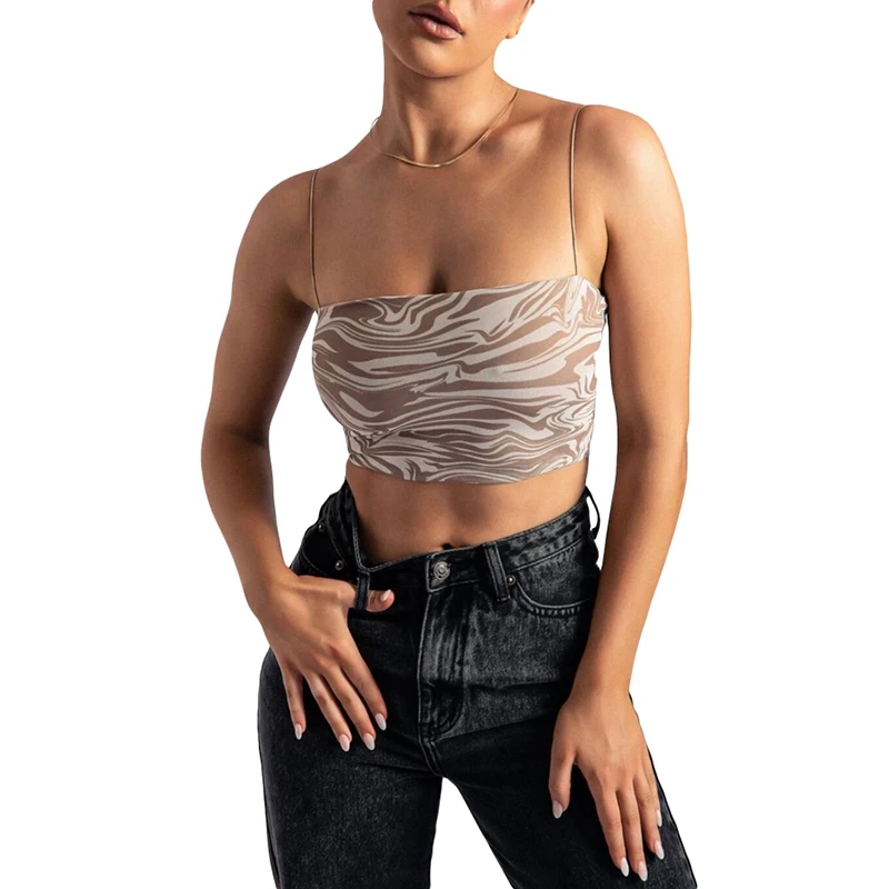 Sexy Design Lady Halter Short Corrugated Printing Tank Top Mesh One Shoulder Women's Breathable Slim Tank Tops
Sexy Design Lady Halter Short Corrugated Printing Tank Top Mesh One Shoulder Women's Breathable Slim Tank Tops