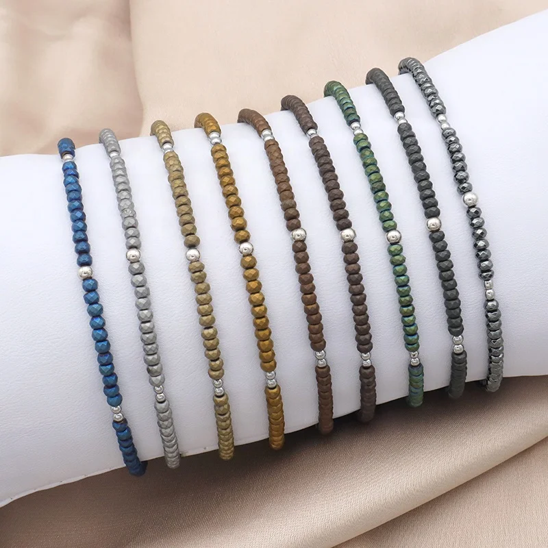 HOT selling 2021 new custom trendy girl kid woman jewelry blue green grey handmade bracelet smart beaded bracelets, Silver
HOT selling 2021 new custom trendy girl kid woman jewelry blue green grey handmade bracelet smart beaded bracelets, Silver