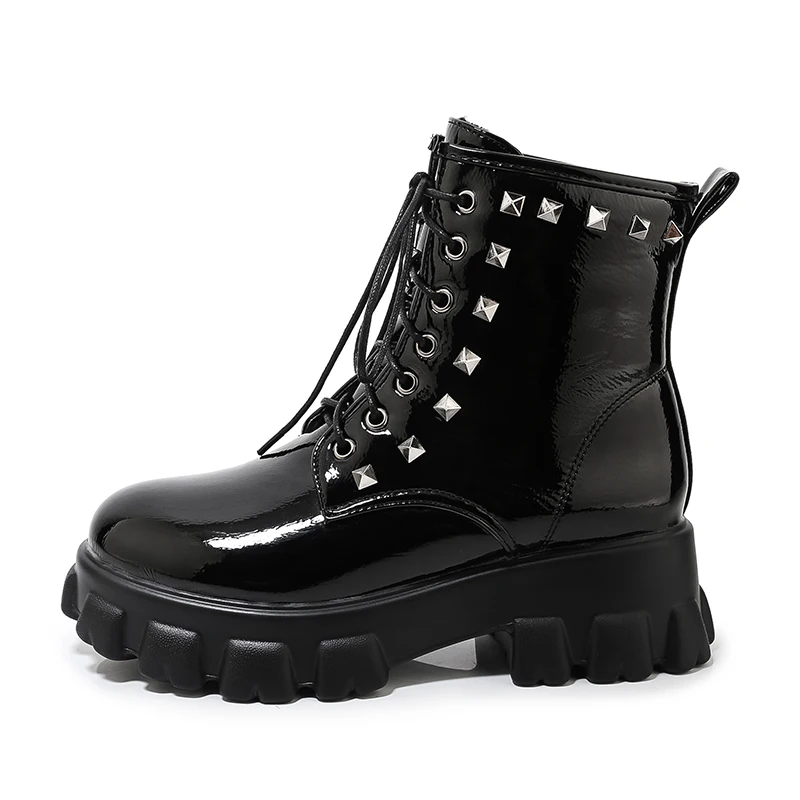 2020 Autumn Women Chunky Boots Black Fur Platform Lace Up Sexy Lady Rivet Ankle Boots, Black/white
2020 Autumn Women Chunky Boots Black Fur Platform Lace Up Sexy Lady Rivet Ankle Boots, Black/white