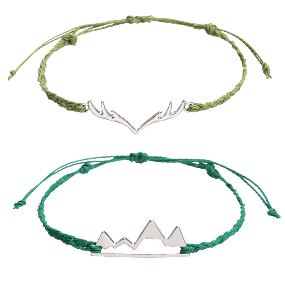 New design custom elk mountain shape winter autumn bracelet set multicolor woven bracelets
New design custom elk mountain shape winter autumn bracelet set multicolor woven bracelets