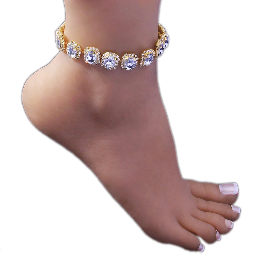 Rhinestone Crystal Tennis Chain Boho Beach Anklets for Women Jewelry Sandals Foot Bracelets
Rhinestone Crystal Tennis Chain Boho Beach Anklets for Women Jewelry Sandals Foot Bracelets