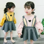 2pcs Cute Rabbit Girls Clothing Set Kids Children's Long Sleeve Tops + Skirt Winter Autumn Soft Warm Girl's Princess Outfits