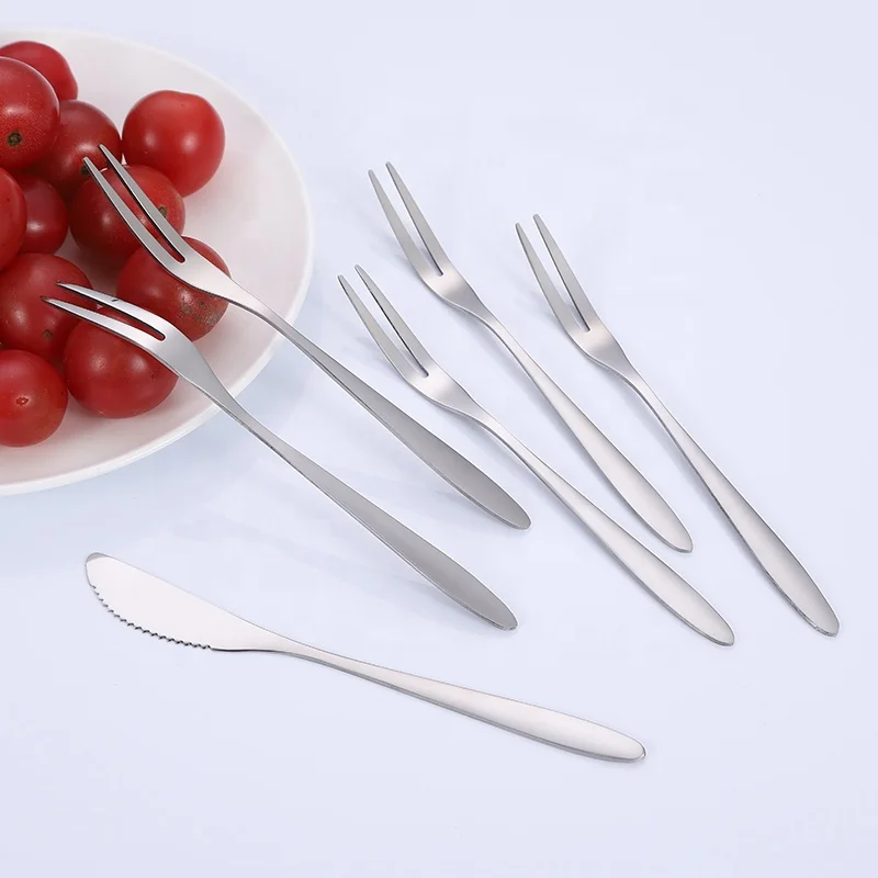 Wholesale modern style 2pcs stainless steel fruit mooncake appetizer fork and knife set for sale, Sliver
Wholesale modern style 2pcs stainless steel fruit mooncake appetizer fork and knife set for sale, Sliver