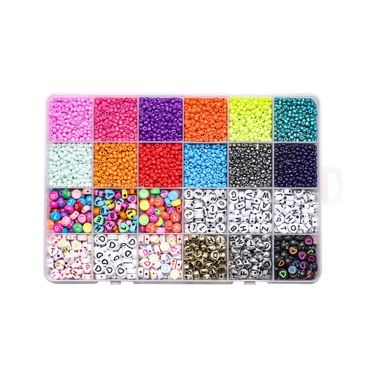 Alphabet Letter Beads 24 cells Glass Rice Beads DIY Bracelet Making Elastic String Charms Tassel, Choose colors
Alphabet Letter Beads 24 cells Glass Rice Beads DIY Bracelet Making Elastic String Charms Tassel, Choose colors