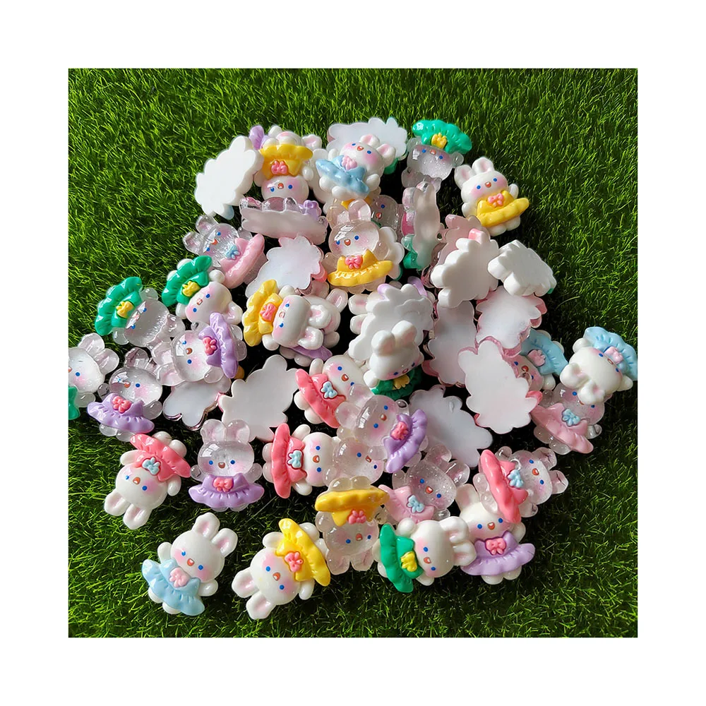 Resin Cartoon Glitter Dress Rabbit Flat Back Cabochon Scrapbooking For Phone Decor Parts DIY Hair Bows Center Accessories
Resin Cartoon Glitter Dress Rabbit Flat Back Cabochon Scrapbooking For Phone Decor Parts DIY Hair Bows Center Accessories