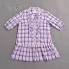 Ready goods stock 100%cotton womens soft plaid skirt dress