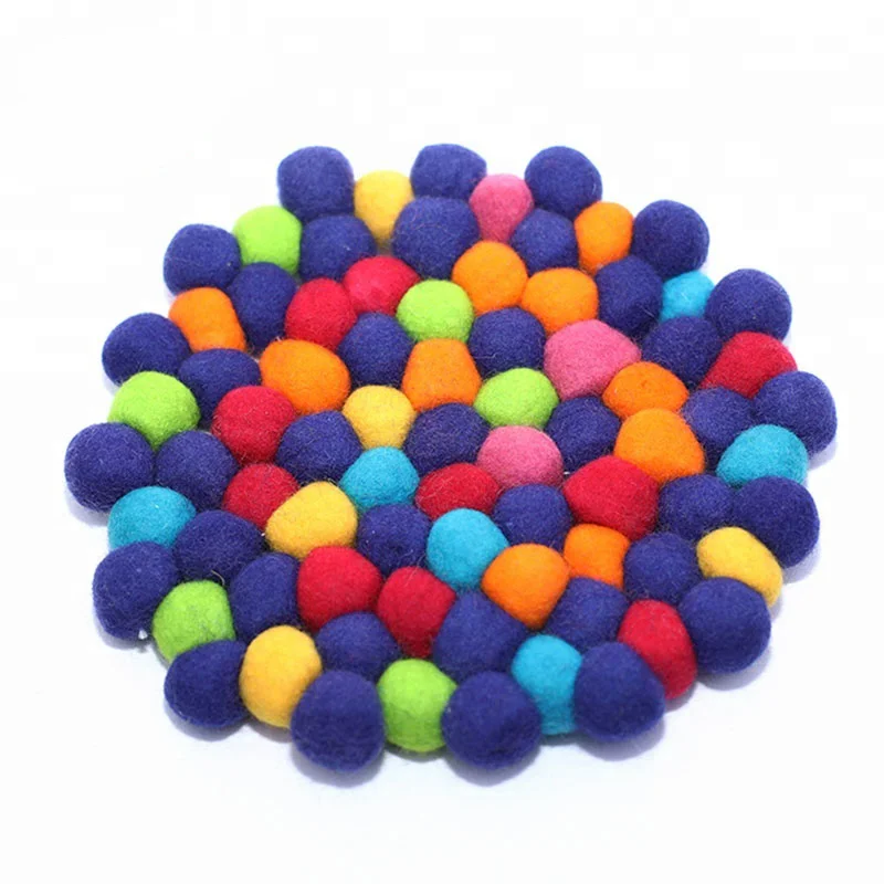 Eco Friendly New Fashion Felt Coaster Wool Felt Ball Coaster, Green,yellow, red or customized
Eco Friendly New Fashion Felt Coaster Wool Felt Ball Coaster, Green,yellow, red or customized