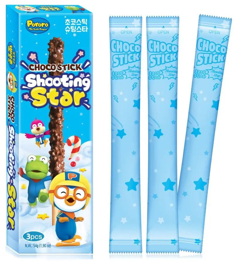 pororo choco stick shooting star ( popping out of mouth )