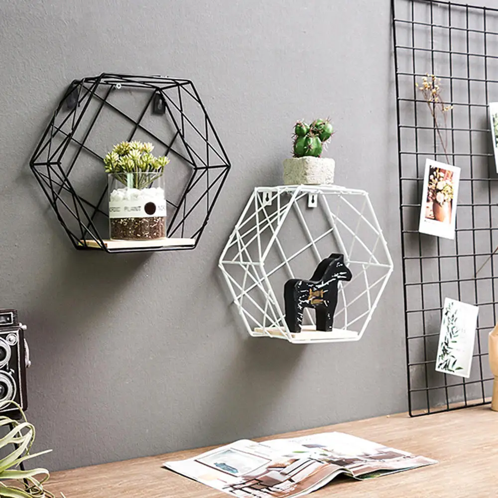 Iron Decorative Shelves Hexagonal Grid Wall Shelf Combination Hanging Geometric Figure Home Decoration Accessories
Iron Decorative Shelves Hexagonal Grid Wall Shelf Combination Hanging Geometric Figure Home Decoration Accessories