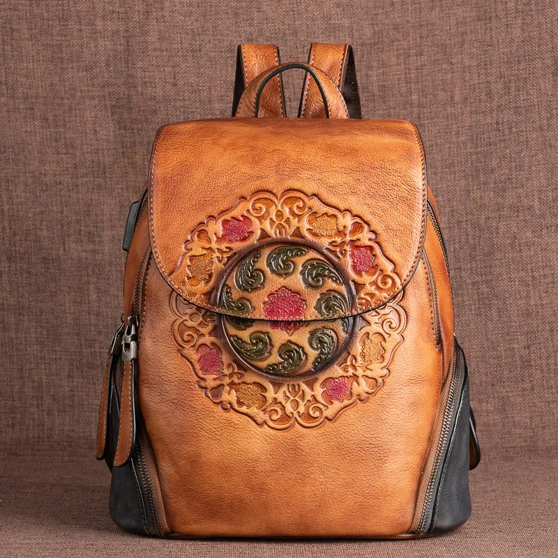 2021 Chinese Style Printing High-end Genuine Cowhide Leather Backpack Women Two-shoulder Bag Ladies Backpacks, Brown, red, green, gray
2021 Chinese Style Printing High-end Genuine Cowhide Leather Backpack Women Two-shoulder Bag Ladies Backpacks, Brown, red, green, gray