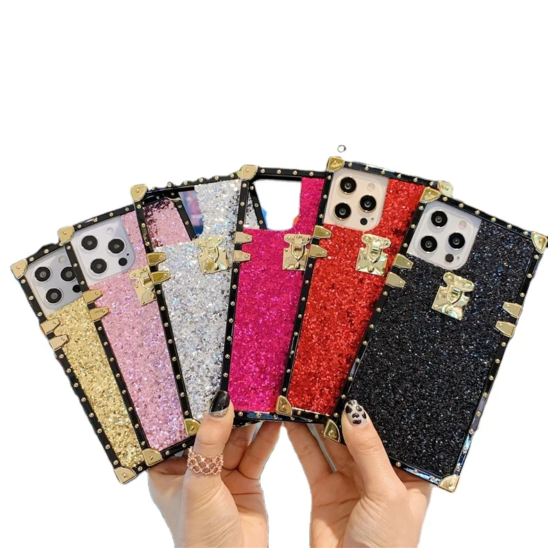 Fashion Bling Glitter Gold Square Phone Case For iPhone 11 12 Pro Max 7 8 Plus PU Leather Back Cover
Fashion Bling Glitter Gold Square Phone Case For iPhone 11 12 Pro Max 7 8 Plus PU Leather Back Cover