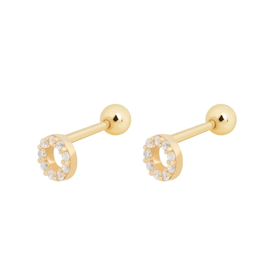 hot sale 925 sterling silver fashion jewelry earrings 18k gold plated cz pave circle barbell stud earrings
hot sale 925 sterling silver fashion jewelry earrings 18k gold plated cz pave circle barbell stud earrings