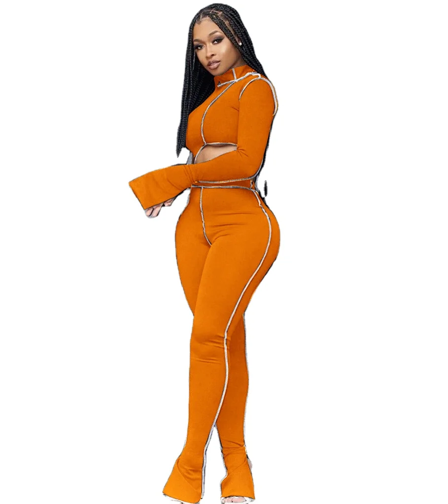 2021 Fashion Outfits Women Two Pieces Long Sleeve Crop Top & Long Pants Tight Yoga Suit Sport Wear Ladies Sweatsuits 2 Piece, Orange, gray, black, green, fuchsia, wine red, white and blue
2021 Fashion Outfits Women Two Pieces Long Sleeve Crop Top & Long Pants Tight Yoga Suit Sport Wear Ladies Sweatsuits 2 Piece, Orange, gray, black, green, fuchsia, wine red, white and blue