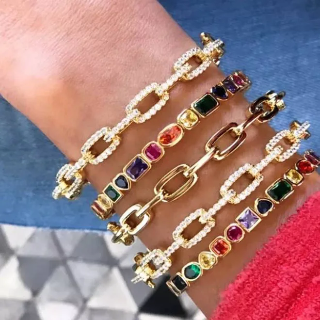 Sailing Jewelry Colorful Zircon Bangle CZ Open Bangle Classic Open Rainbow Zircon Bracelet
Sailing Jewelry Colorful Zircon Bangle CZ Open Bangle Classic Open Rainbow Zircon Bracelet