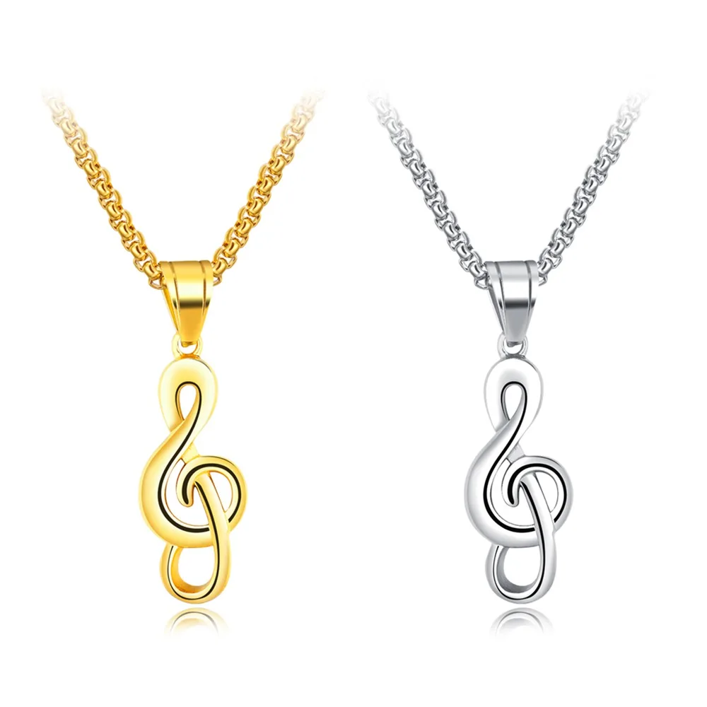 Excellent Popular Stainless Stelel Pendant Holder Long Men Musical Note Necklace, Silver/gold
Excellent Popular Stainless Stelel Pendant Holder Long Men Musical Note Necklace, Silver/gold