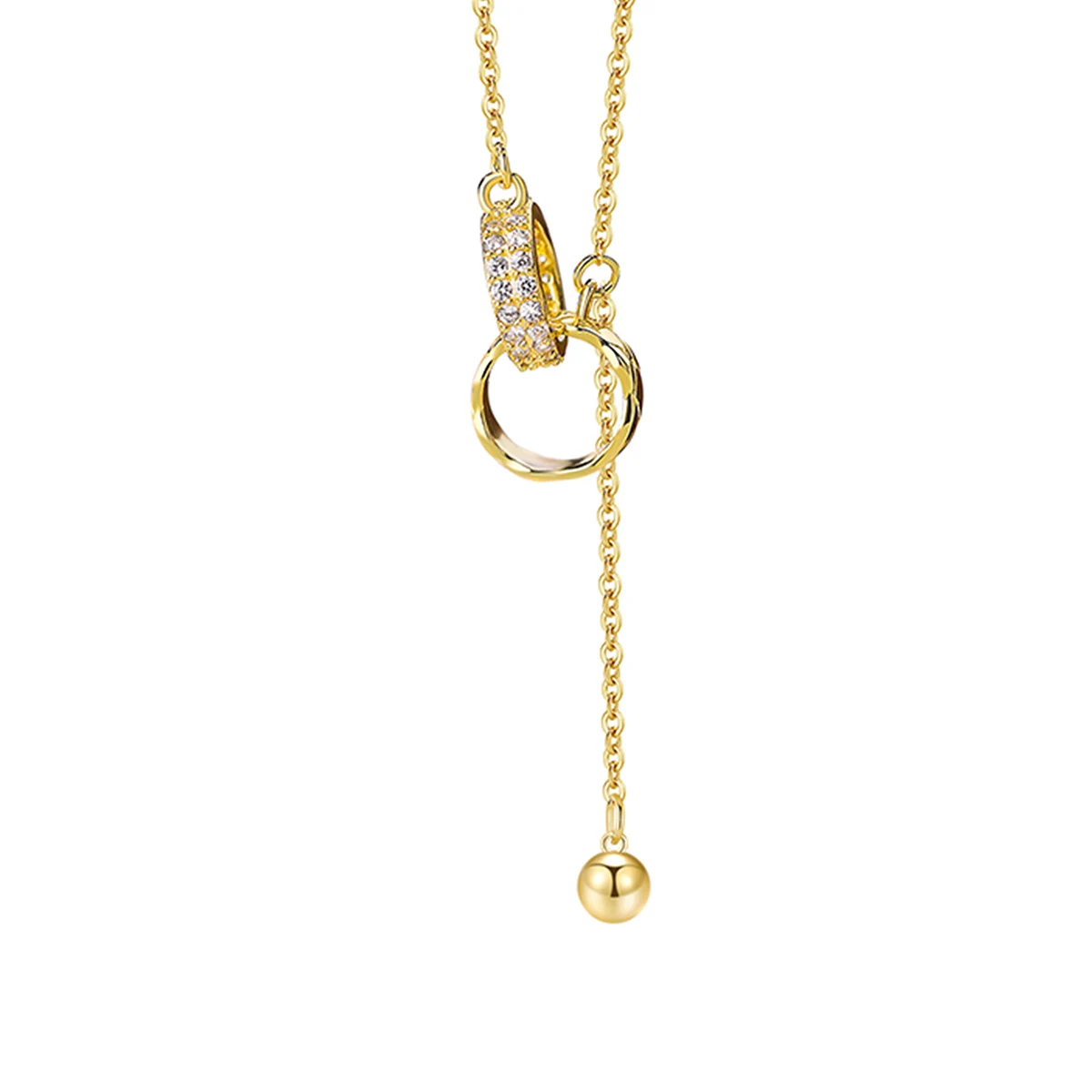 Trendy Wholesale Silver 925 Sterling 18K Gold Plated Double Rings Hollow Long Tassel Geometric Charm Necklace
Trendy Wholesale Silver 925 Sterling 18K Gold Plated Double Rings Hollow Long Tassel Geometric Charm Necklace