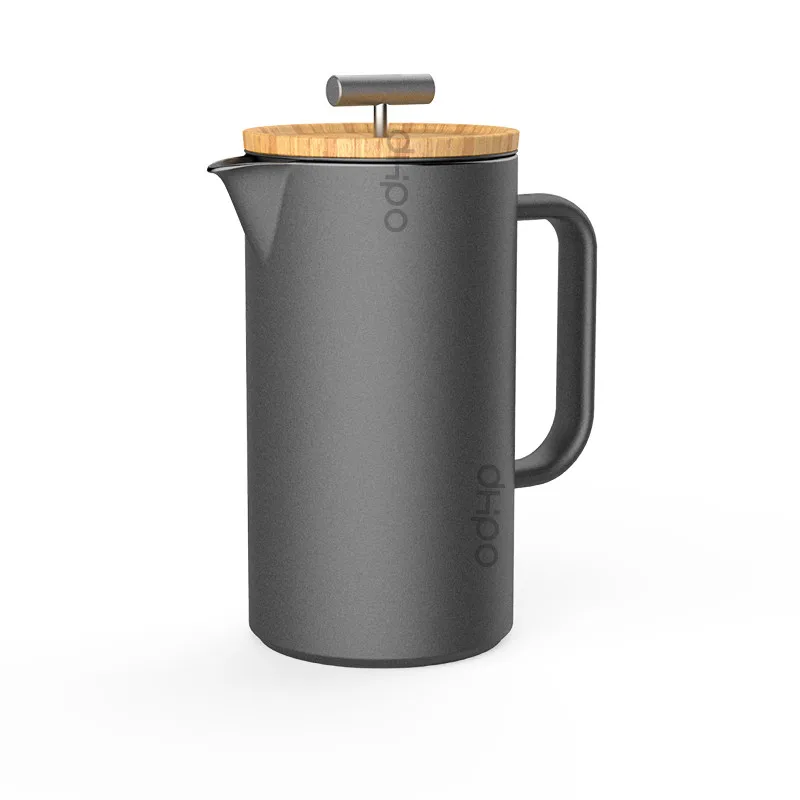 DHPO 2021 new design matte black coffee press french with 304 stainless steel plunger and wooden lid for gift for birthday, Customized
DHPO 2021 new design matte black coffee press french with 304 stainless steel plunger and wooden lid for gift for birthday, Customized