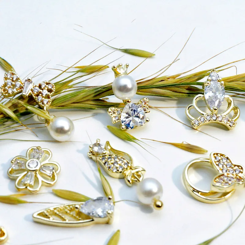 New Arrival Nail Art Zircon Pearl Pendant Diamond Jewelry Real Gold Electroplated Nail Art Zircon
New Arrival Nail Art Zircon Pearl Pendant Diamond Jewelry Real Gold Electroplated Nail Art Zircon
