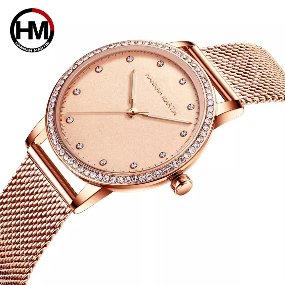 Hannah Martin 107 Luxury Diamond Quartz Watches for Women Simple Dial Water Resistant Wrist Watch Women
Hannah Martin 107 Luxury Diamond Quartz Watches for Women Simple Dial Water Resistant Wrist Watch Women