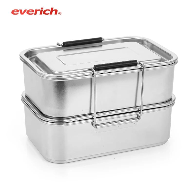 Amazon hot sale single wall 18/8 304 food grade eco friendly stainless steel food container lunch box set, Custom pantone color
Amazon hot sale single wall 18/8 304 food grade eco friendly stainless steel food container lunch box set, Custom pantone color