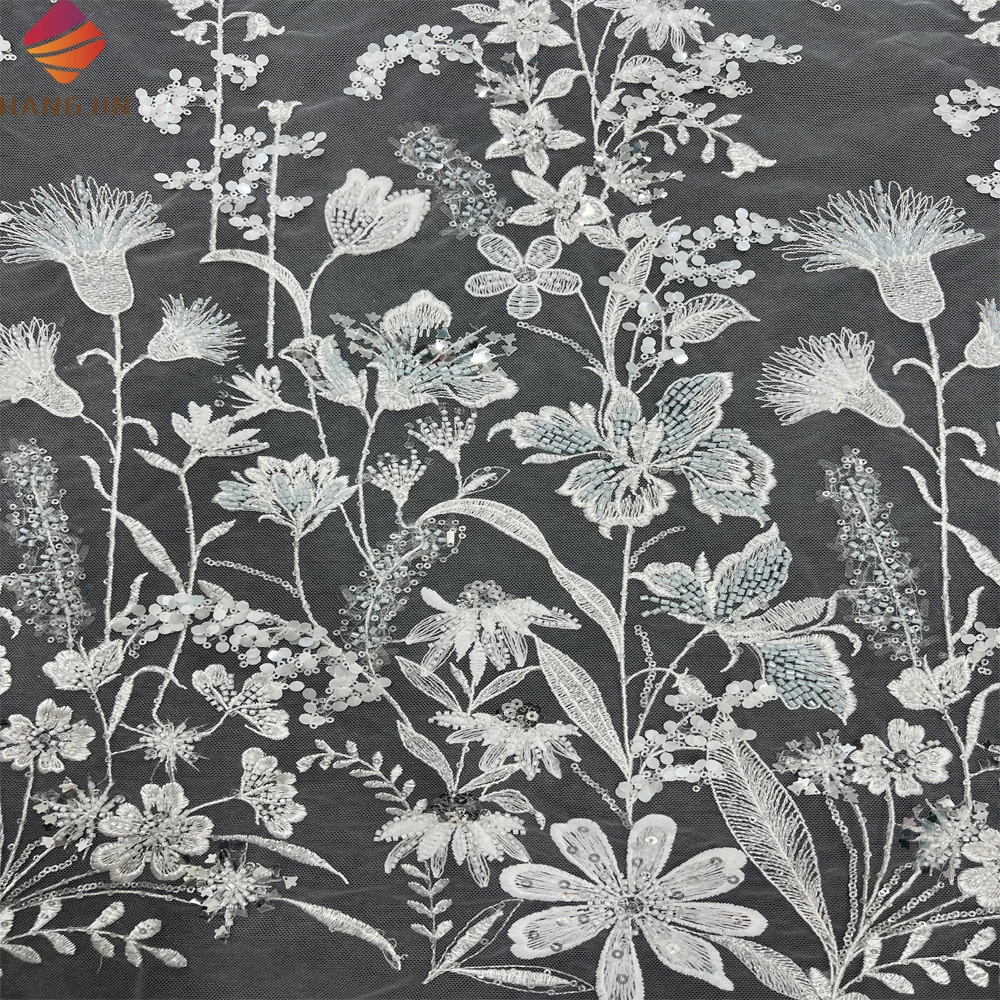 High End Luxury Beads Sequins Tulle Leaf Flower Embroidery Lace Fabric White Hand Beaded French Bridal Lace Fabrics
High End Luxury Beads Sequins Tulle Leaf Flower Embroidery Lace Fabric White Hand Beaded French Bridal Lace Fabrics