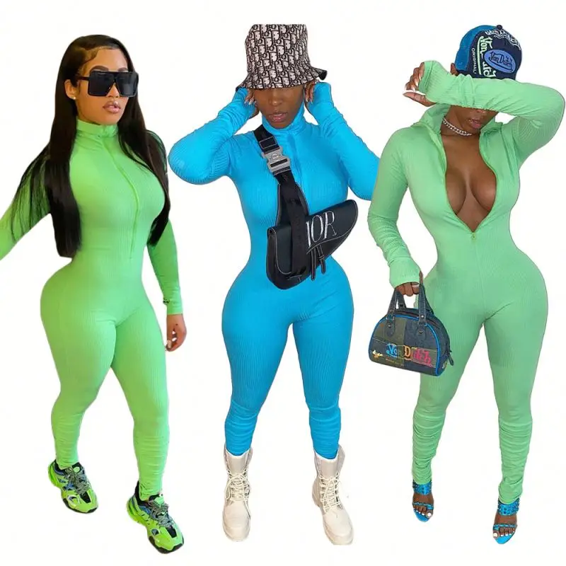 2021 sport wear suit one piece clothing solid color stitch bodycon zipper legging jumpsuit Close fitting bodysuit
2021 sport wear suit one piece clothing solid color stitch bodycon zipper legging jumpsuit Close fitting bodysuit