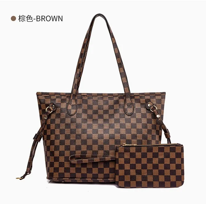 Fashion Checked One-shoulder Women's Bag Large Capacity 2-piece Big Bag European and American Fashion PU Tote, 3 colors
Fashion Checked One-shoulder Women's Bag Large Capacity 2-piece Big Bag European and American Fashion PU Tote, 3 colors