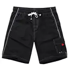 Summer beach mens swim trunks large size casual board shorts with side pockets