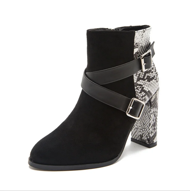 2021 Fall New Women Serpentine Chunky High Heels Boot Size 12 Shoes Women's Side Zipper Fashion Leather Boots, As pictures
2021 Fall New Women Serpentine Chunky High Heels Boot Size 12 Shoes Women's Side Zipper Fashion Leather Boots, As pictures