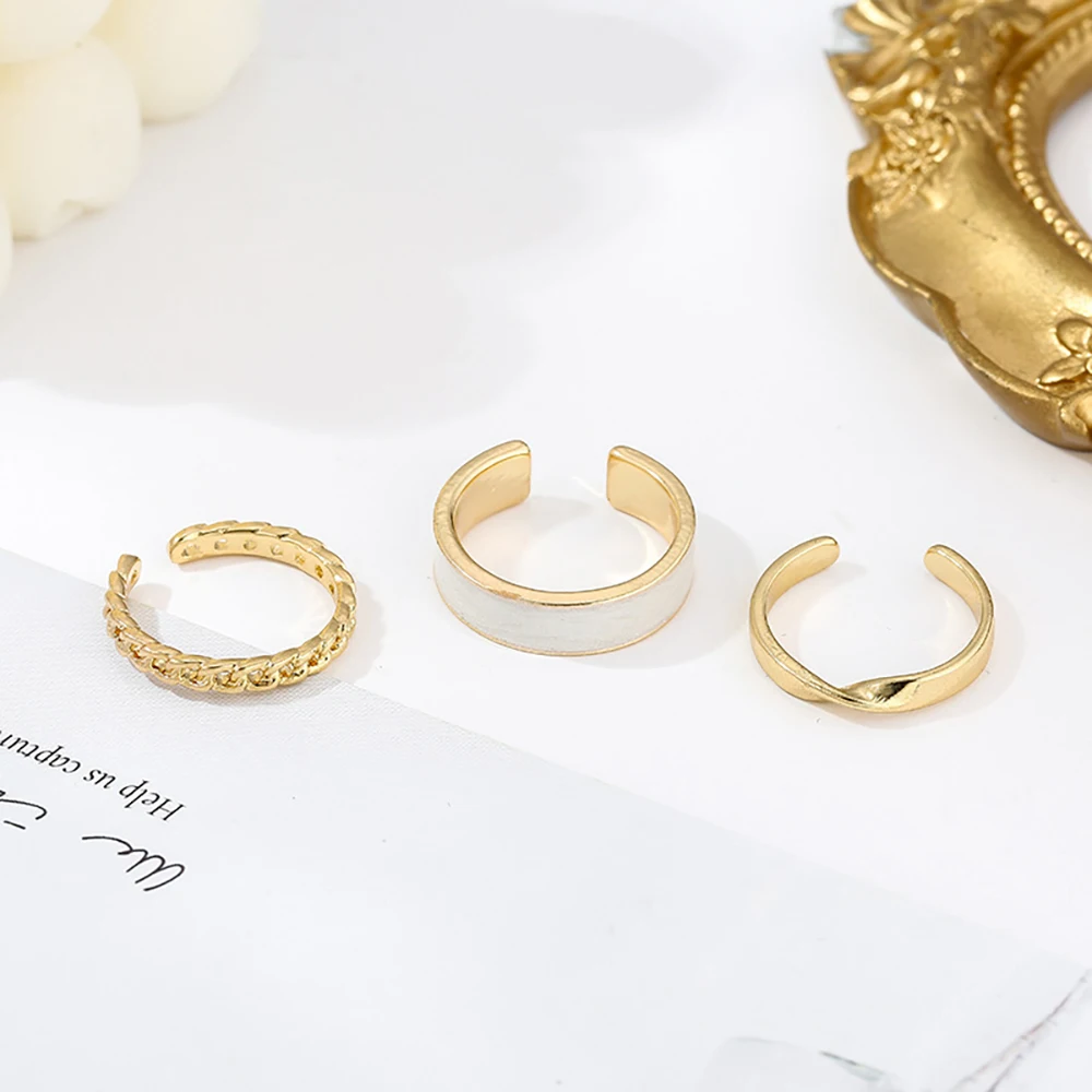 Women fashion jewelry set alloy gold plated twisted chain rings sets for all fingers
Women fashion jewelry set alloy gold plated twisted chain rings sets for all fingers