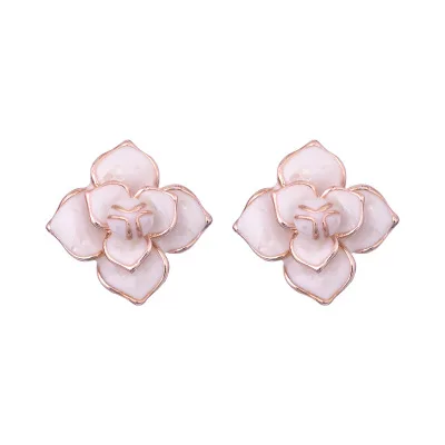 Fashion Gold Plated Custom Earrings Flower Enamel Stud Earrings
Fashion Gold Plated Custom Earrings Flower Enamel Stud Earrings
