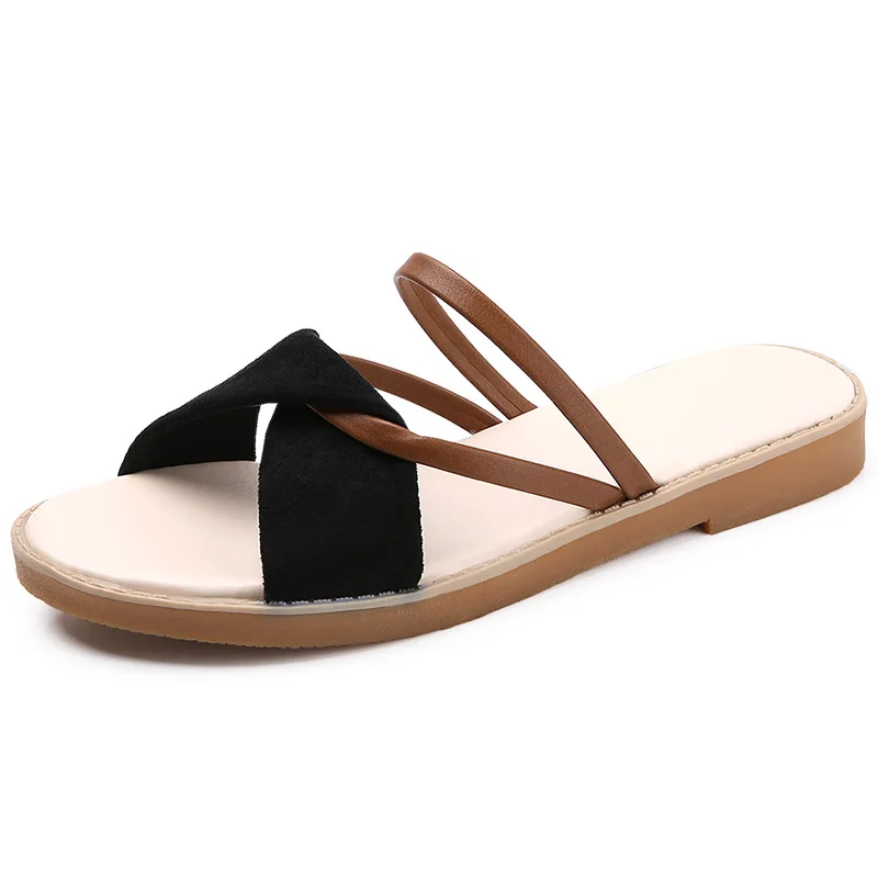 2021 New Fashion Street Ladies Sandals Color Matching Open Toe Hollow Ladies Outdoor Flat Slippers
2021 New Fashion Street Ladies Sandals Color Matching Open Toe Hollow Ladies Outdoor Flat Slippers