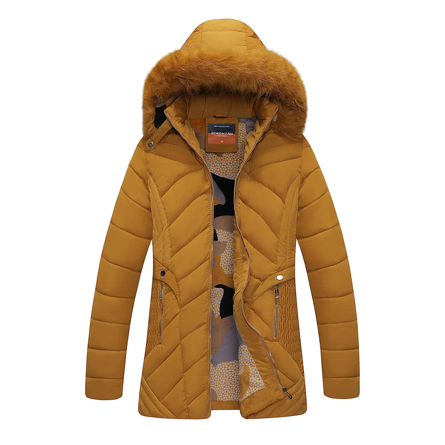 Ladies Ski Plus Size Thick Ladies Winter Coats Warm Outwear Casual Solid Fur Collar Parkas Women Jackets in Stocking, Customized color
Ladies Ski Plus Size Thick Ladies Winter Coats Warm Outwear Casual Solid Fur Collar Parkas Women Jackets in Stocking, Customized color
