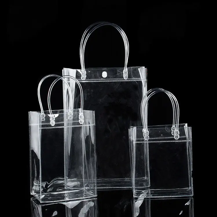 2021 wholesale waterproof beach clear tote plastic shopping bags transparent pvc packing bag for sale OEM Logo
2021 wholesale waterproof beach clear tote plastic shopping bags transparent pvc packing bag for sale OEM Logo