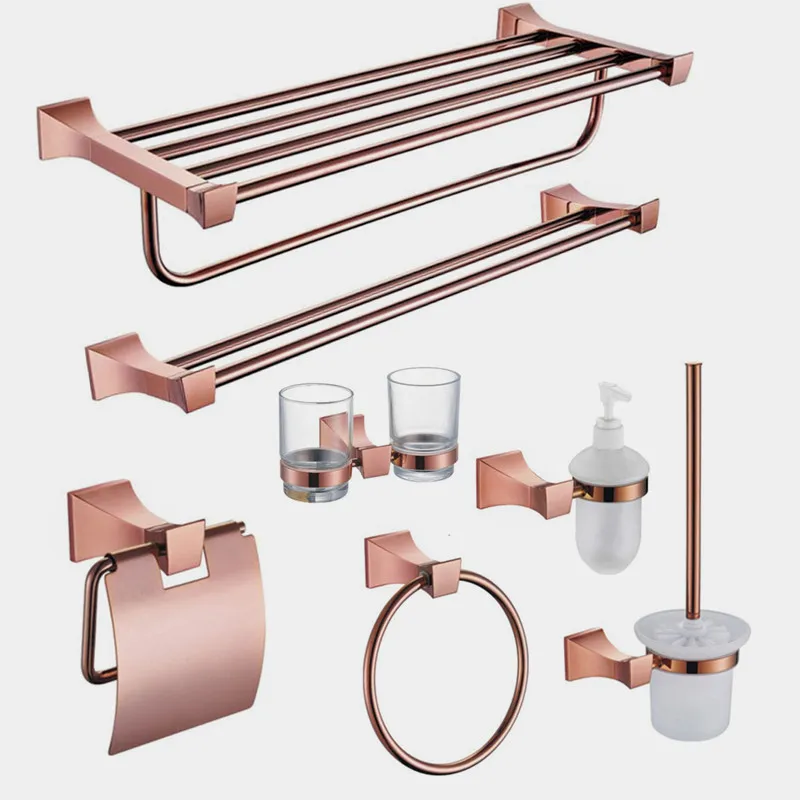 Wall Mount Rose Gold Toilet faucet shower set Bathroom Accessories Set With Bathroom Shelves
Wall Mount Rose Gold Toilet faucet shower set Bathroom Accessories Set With Bathroom Shelves
